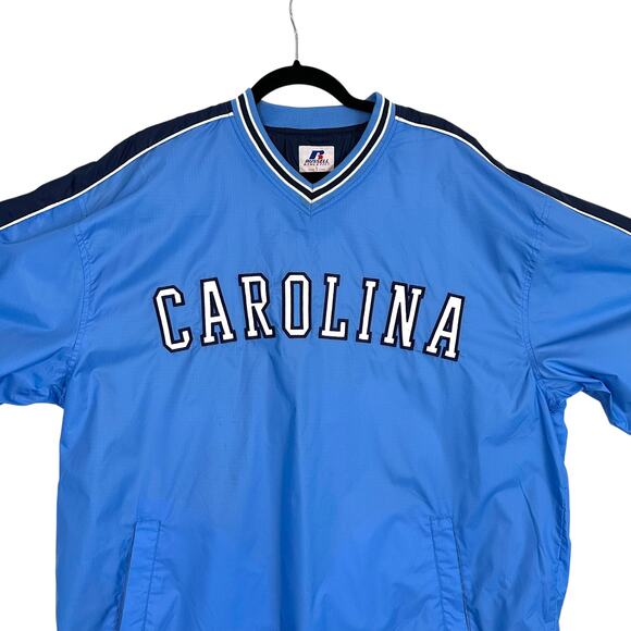 Vintage Russell UNC Carolina Tar Heels Pullover Windbreaker Jacket Mens L - Picture 3 of 13